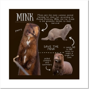 Animal Facts - Mink Posters and Art